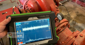 Vibration data collection on a red machine