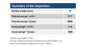 Leak Inspection Summary