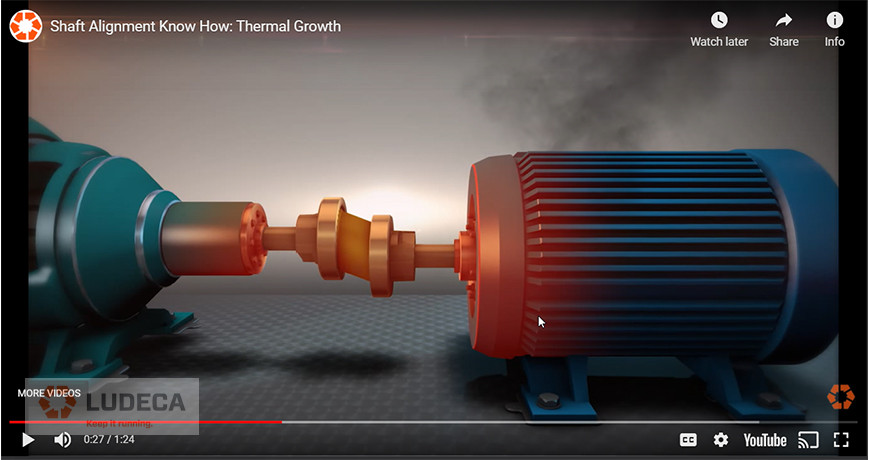 Thermal growth on pump motor set