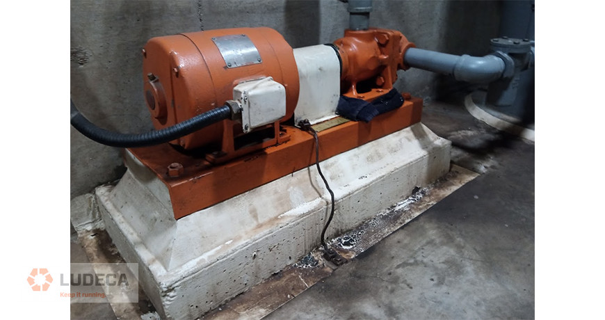Properly Grouted Pump and Motor