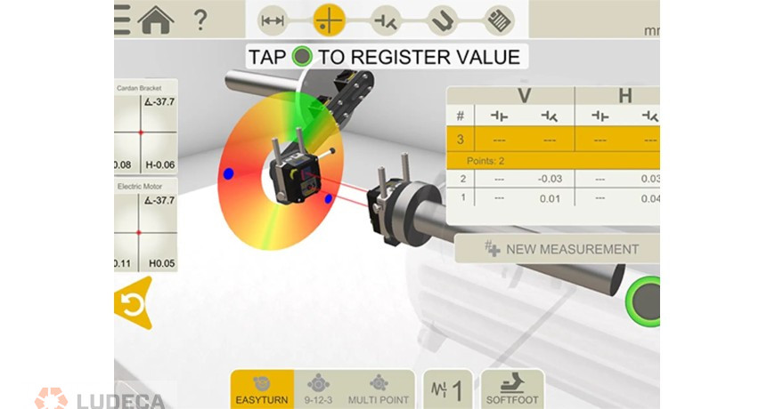 measuring cardan shaft alignment